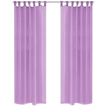 Voile curtains 2 units 140x175 cm lilac by vidaXL, Curtains and curtains - Ref: Foro24-132242, Price: 20,50 €, Discount: %