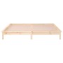 Bed frame with LED solid wood 200x200 cm by , Beds and slatted bases - Ref: Foro24-820626, Price: 115,08 €, Discount: %