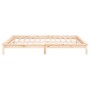 Bed frame with LED solid wood 200x200 cm by , Beds and slatted bases - Ref: Foro24-820626, Price: 115,08 €, Discount: %