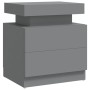 Gray engineered wood bedside table 45x35x52 cm by vidaXL, Nightstands - Ref: Foro24-326851, Price: 104,25 €, Discount: %