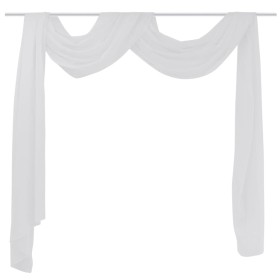 Cortina de gasa transparente, 140 x 600 cm, Blanco de , Cortinas y visillos - Ref: Foro24-130756, Precio: 18,99 €, Descuento: %