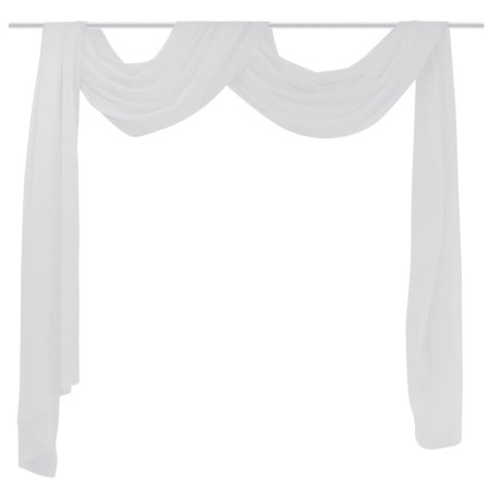 Cortina de gasa transparente, 140 x 600 cm, Blanco de , Cortinas y visillos - Ref: Foro24-130756, Precio: 18,34 €, Descuento: %