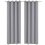 Blackout curtains 2 pieces with metal eyelets 135x175 cm gray by , Curtains and curtains - Ref: Foro24-132202, Price: 34,50 €...