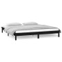 Estructura de cama con LED madera maciza negro 135x190 cm de , Camas y somieres - Ref: Foro24-820650, Precio: 148,99 €, Descu...