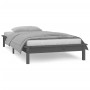 Bed frame with LED solid gray wood 75x190 cm by , Beds and slatted bases - Ref: Foro24-820633, Price: 77,99 €, Discount: %