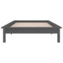 Bed frame with LED solid gray wood 75x190 cm by , Beds and slatted bases - Ref: Foro24-820633, Price: 77,99 €, Discount: %