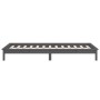 Bed frame with LED solid gray wood 75x190 cm by , Beds and slatted bases - Ref: Foro24-820633, Price: 77,99 €, Discount: %