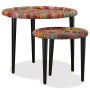 Set of coffee tables with chindi details 2 pcs multicolor by vidaXL, Coffee table - Ref: Foro24-244213, Price: 101,33 €, Disc...