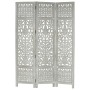 Screen 3 panels hand carved gray mango wood 120x165 cm by , Room dividers - Ref: Foro24-285332, Price: 164,74 €, Discount: %