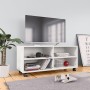 Mueble de TV con ruedas madera contrachapada blanco 90x35x35 cm de , Muebles TV - Ref: Foro24-800180, Precio: 57,09 €, Descue...