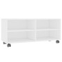 Weißer TV-Schrank aus Sperrholz mit Rollen 90x35x35 cm von , TV-Möbel - Ref: Foro24-800180, Preis: 57,09 €, Rabatt: %