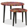 Set of coffee tables with chindi details 2 pcs multicolor by vidaXL, Coffee table - Ref: Foro24-244213, Price: 101,33 €, Disc...