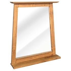 Solid pine wood bathroom mirror 70x12x79 cm by , Mirrors - Ref: Foro24-246038, Price: 90,99 €, Discount: %