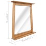 Espejo de baño madera maciza de pino 70x12x79 cm de , Espejos - Ref: Foro24-246038, Precio: 91,31 €, Descuento: %