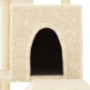 Rascador para gatos con postes de sisal color crema 110,5 cm de , Mobiliario para gatos - Ref: Foro24-172061, Precio: 48,91 €...