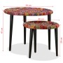 Set of coffee tables with chindi details 2 pcs multicolor by vidaXL, Coffee table - Ref: Foro24-244213, Price: 101,33 €, Disc...