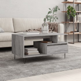 Sonoma gray plywood coffee table 90x49x45 cm by vidaXL, Coffee table - Ref: Foro24-831026, Price: 64,99 €, Discount: %