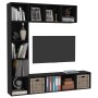 Mueble de TV y librería 3 piezas negro 180x30x180 cm de vidaXL, Librerías y estanterías - Ref: Foro24-278789, Precio: 174,66 ...