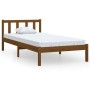 Estructura de cama madera maciza pino marrón miel 100x200 cm de vidaXL, Camas y somieres - Ref: Foro24-810075, Precio: 87,04 ...