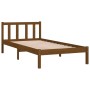 Solid pine wood bed frame honey brown 100x200 cm by vidaXL, Beds and slatted bases - Ref: Foro24-810075, Price: 87,04 €, Disc...