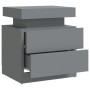 Gray engineered wood bedside table 45x35x52 cm by vidaXL, Nightstands - Ref: Foro24-326851, Price: 104,25 €, Discount: %