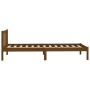 Solid pine wood bed frame honey brown 100x200 cm by vidaXL, Beds and slatted bases - Ref: Foro24-810075, Price: 87,04 €, Disc...