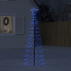 Cone Christmas tree with stakes 220 LEDs blue 180 cm by vidaXL, Christmas lights - Ref: Foro24-358103, Price: 37,80 €, Discou...