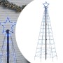 Kegel-Weihnachtsbaum mit Pfählen 220 LEDs blau 180 cm von vidaXL, Weihnachtsbeleuchtung - Ref: Foro24-358103, Preis: 35,20 €,...