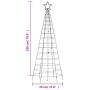 Kegel-Weihnachtsbaum mit Pfählen 220 LEDs blau 180 cm von vidaXL, Weihnachtsbeleuchtung - Ref: Foro24-358103, Preis: 35,20 €,...