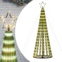 Árbol de Navidad cono de luz 275 LEDs blanco cálido 180 cm de vidaXL, Luces de Navidad - Ref: Foro24-358064, Precio: 50,19 €,...