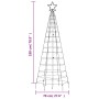 Kegelförmiger Weihnachtsbaum mit Pfählen, 220 bunten LEDs, 180 cm von vidaXL, Weihnachtsbeleuchtung - Ref: Foro24-358102, Pre...