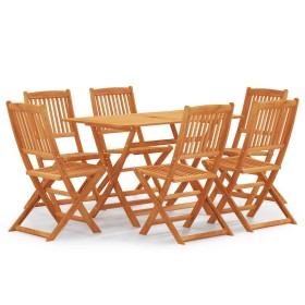 Folding garden dining set 7 pieces eucalyptus wood by vidaXL, Garden sets - Ref: Foro24-3087154, Price: 326,43 €, Discount: %