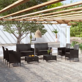 8-piece garden furniture set and black synthetic rattan cushions by vidaXL, Garden sets - Ref: Foro24-3095953, Price: 568,52 ...