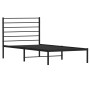 Estructura de cama con cabecero metal negro 80x200 cm de vidaXL, Camas y somieres - Ref: Foro24-352310, Precio: 63,75 €, Desc...