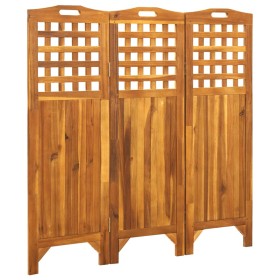 3-panel solid acacia wood screen 121x2x120 cm by vidaXL, Room dividers - Ref: Foro24-311877, Price: 99,84 €, Discount: %