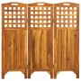 Biombo de 3 paneles madera maciza de acacia 121x2x120 cm de vidaXL, Divisores de ambientes - Ref: Foro24-311877, Precio: 99,7...