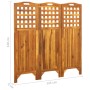 Biombo de 3 paneles madera maciza de acacia 121x2x120 cm de vidaXL, Divisores de ambientes - Ref: Foro24-311877, Precio: 99,7...