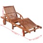 Solid acacia wood sun lounger by vidaXL, Loungers - Ref: Foro24-42592, Price: 132,98 €, Discount: %