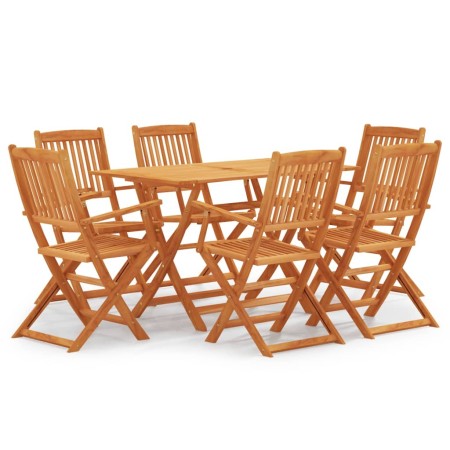 Folding garden dining set 7 pieces eucalyptus wood by vidaXL, Garden sets - Ref: Foro24-3087152, Price: 341,99 €, Discount: %