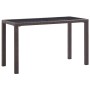 Brown synthetic rattan garden table 123x60x74 cm by vidaXL, Garden tables - Ref: Foro24-46447, Price: 179,77 €, Discount: %