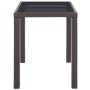 Brown synthetic rattan garden table 123x60x74 cm by vidaXL, Garden tables - Ref: Foro24-46447, Price: 179,77 €, Discount: %