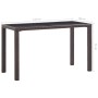 Brown synthetic rattan garden table 123x60x74 cm by vidaXL, Garden tables - Ref: Foro24-46447, Price: 179,77 €, Discount: %