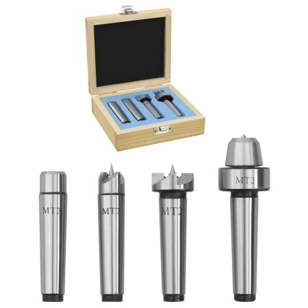 Tailstocks for wood lathe 4 pieces steel MT2 by vidaXL, Clamps and screws - Ref: Foro24-146687, Price: 36,95 €, Discount: %