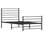 Bed frame with headboard and black metal footboard 80x200 cm by vidaXL, Beds and slatted bases - Ref: Foro24-352328, Price: 6...