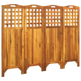 4-panel screen solid acacia wood 161x2x120 cm by vidaXL, Room dividers - Ref: Foro24-311879, Price: 123,99 €, Discount: %