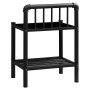 Mesita de noche metal y vidrio negro 45x34,5x62,5cm de vidaXL, Mesitas de noche - Ref: Foro24-325096, Precio: 49,99 €, Descue...