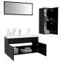 Juego de muebles de baño madera de ingeniería negro de vidaXL, Muebles de baño - Ref: Foro24-3071019, Precio: 111,55 €, Descu...