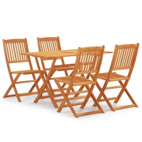 Folding garden dining set 5 pieces eucalyptus wood by vidaXL, Garden sets - Ref: Foro24-3087153, Price: 247,58 €, Discount: %