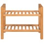 Shoe rack with two shelves solid oak wood 50x27x40 cm by vidaXL, Shoe racks and shoe organizers - Ref: Foro24-244208, Price: ...