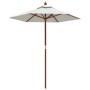 Garden umbrella with sand-colored wooden pole 196x231 cm by vidaXL, Umbrellas - Ref: Foro24-363159, Price: 62,58 €, Discount: %